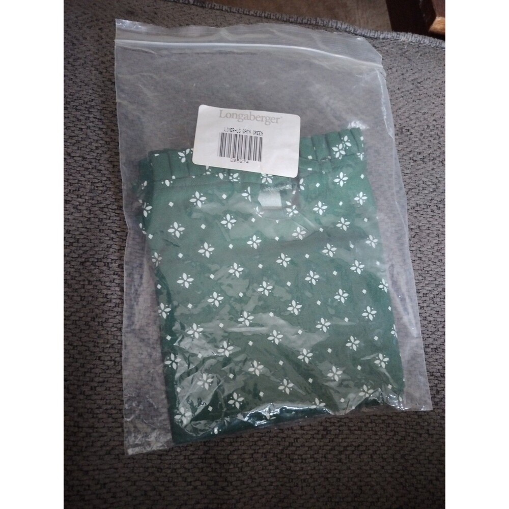 Longaberger Heritage Green Large Gathering Basket Liner #225274 NEW